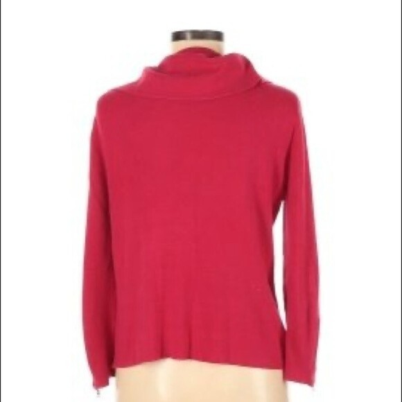 CABI Sweater Small Red Zip Front Long Sleeve XS - Picture 3 of 5